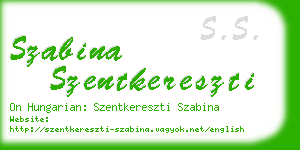 szabina szentkereszti business card